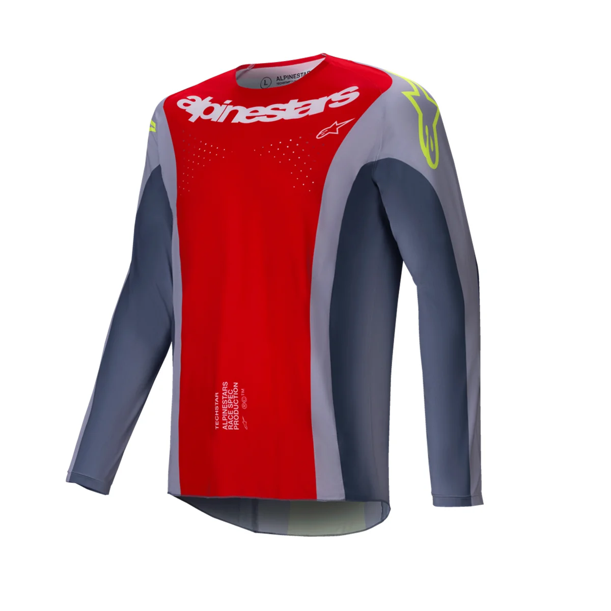 テツ Camisa Alpinestars Techstar Melt 25 Vermelho Bright/Cinza